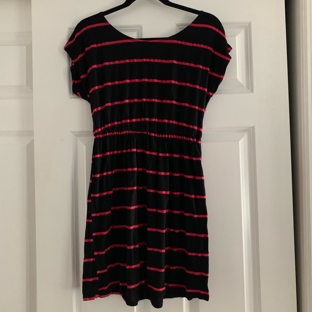 Black and Red Striped Dress
